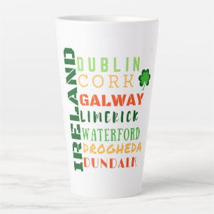 Tasse Latte Irish Cities Subway Art