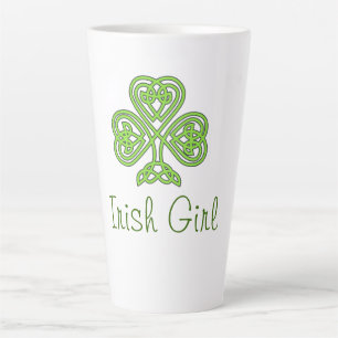 Tasse Latte Irlandaise Céltic Clover