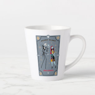 Tasse Latte Jack et Sally  Joyeuses fêtes de peur