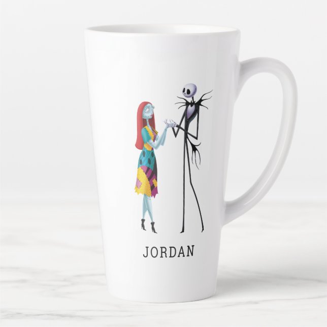 Tasse Latte Jack et Sally tenant les mains (Droite)
