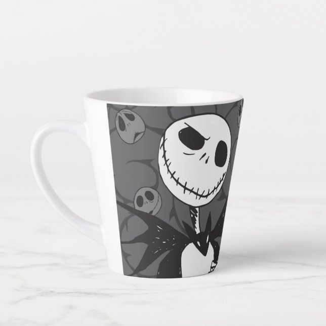 Tasse Latte Jack Skellington | Arrière - plan de Skellington 2 (Gauche)