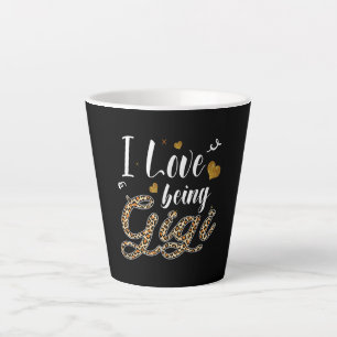 Tasse Latte J'Adore Être Gigi Leopard Plaid Mors Day