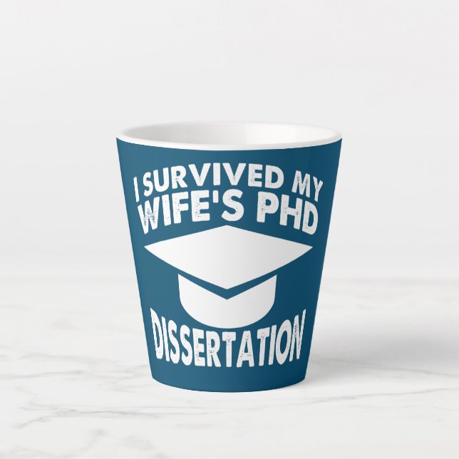 Tasse Latte J'ai surpris ma femme Dissertation Doctorat Doctor (Devant)