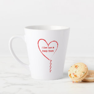 Tasse Latte J'Ai Vu L'Amour Dans Les Coeurs Vide Design 3