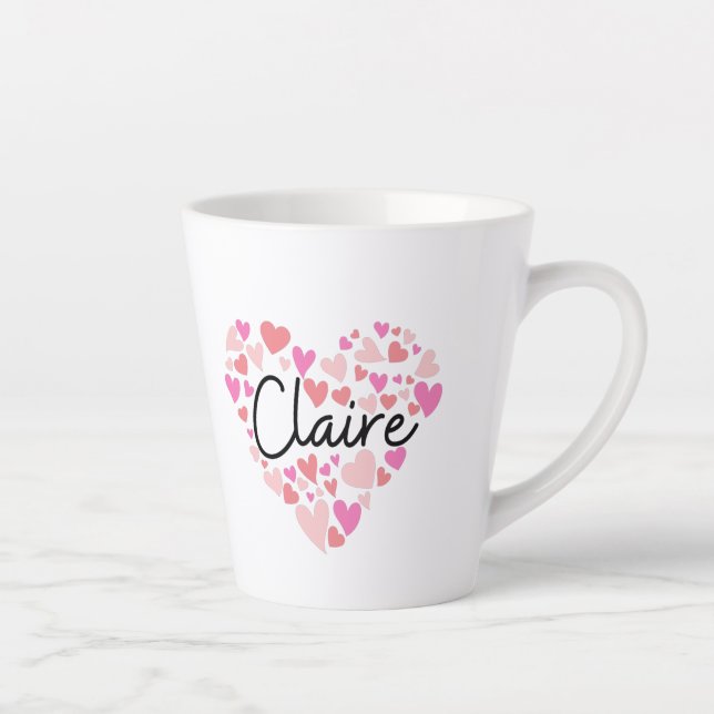 Tasse Latte J'aime Claire (Droite)