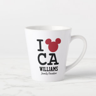 Tasse Latte J'aime Mickey   California Family Vacances