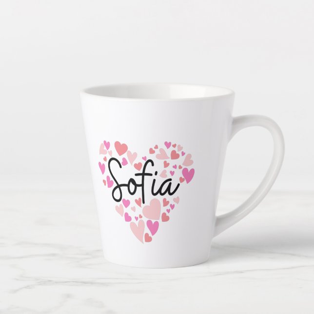 Tasse Latte J'aime Sofia (Droite)