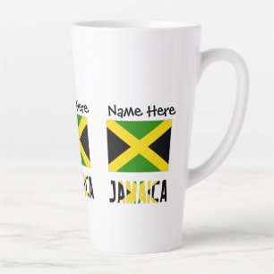 Tasse Latte Jamaïque et Jamaïque avec votre nom