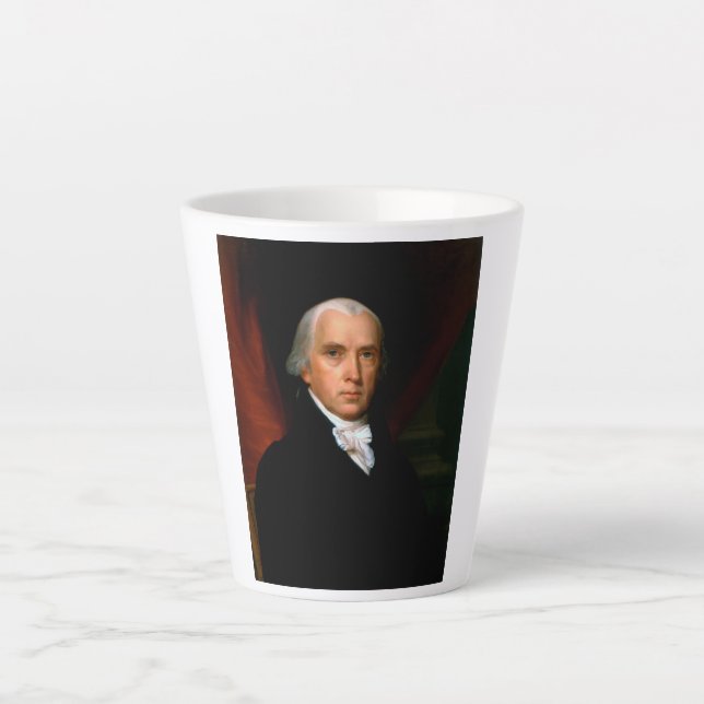 Tasse Latte James Madison le 4ème président : Amérique colonia (Devant)