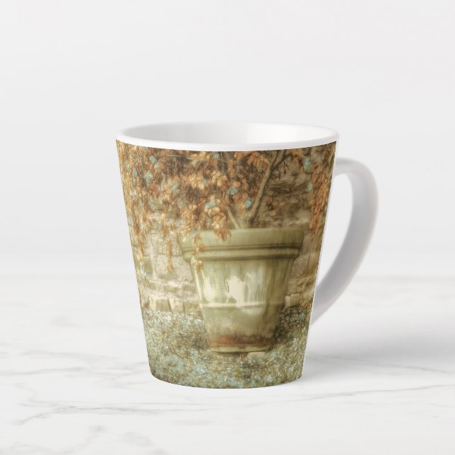 Tasse Latte Jardin d'automne rustique (Angle droit)