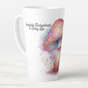 Tasse Latte Jardin de conte de fées enchanté Champignon