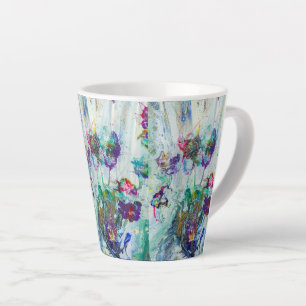 Tasse Latte Jardin des colibris Peinture abstraite