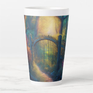 Tasse Latte Jardin forestier enchanté ART NUMÉRIQUE