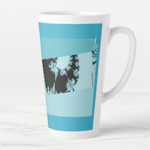 Tasse Latte Jardin fractal lagune