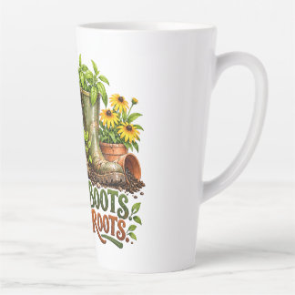 Tasse Latte Jardinage Boots sales et racines heureuses