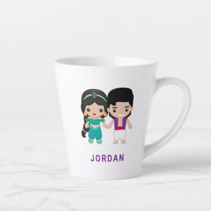 Tasse Latte Jasmine et Aladdin Emoji