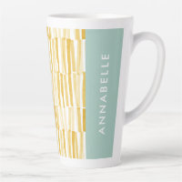 Jaune moderne abstrait motif cadeau personnalisé l