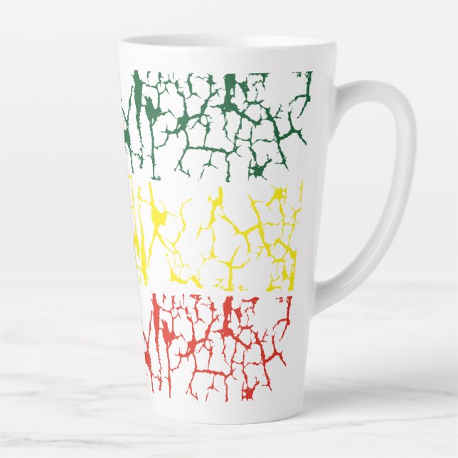Tasse Latte Jaune vert. Red (Droite)