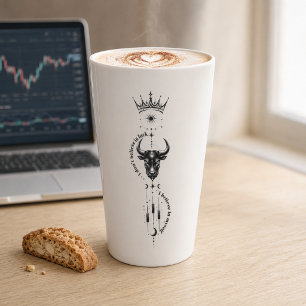 Tasse Latte Je crois en moi-même symbole minimaliste pour trad