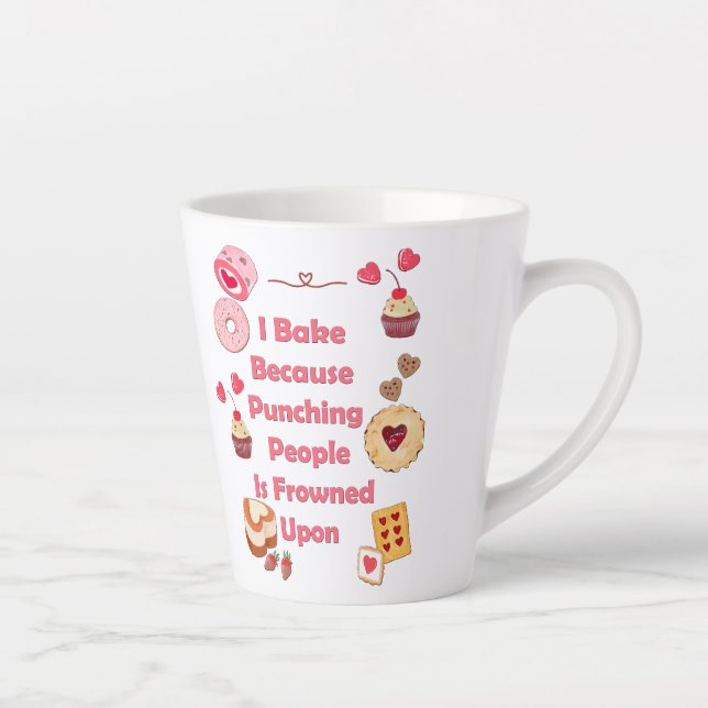 Tasse Latte Je Cuis Parce Que Puncher Les Gens Est Congelé Sur (Droite)