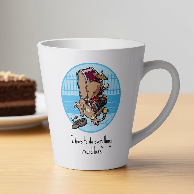 Tasse Latte Je Dois Tout Faire Ici Homme À Tout Faire (Créateur téléchargé)