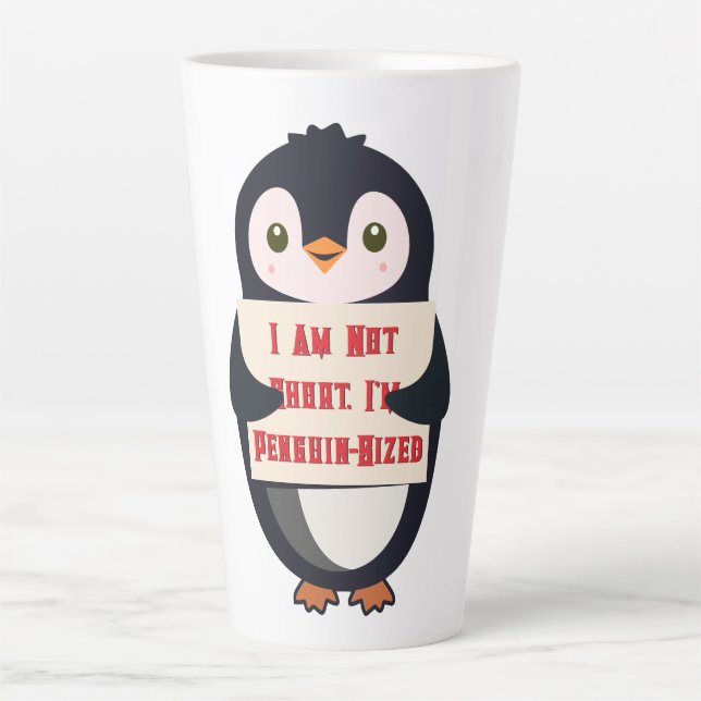 Tasse Latte Je ne suis pas petit, je suis à la taille d'un pin (Devant)