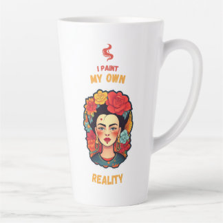 Tasse Latte "Je peins ma propre réalité" Frida Khalo