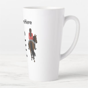 Tasse Latte Je suis né pour monter mais forcé de travailler un
