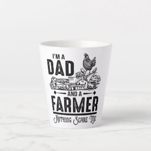 Tasse Latte Je suis papa et paysan   Agriculture