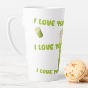 TASSE LATTE JE T'AIME TELLEMENT MATCHA, MATCHA VERT THÉ AMOUR