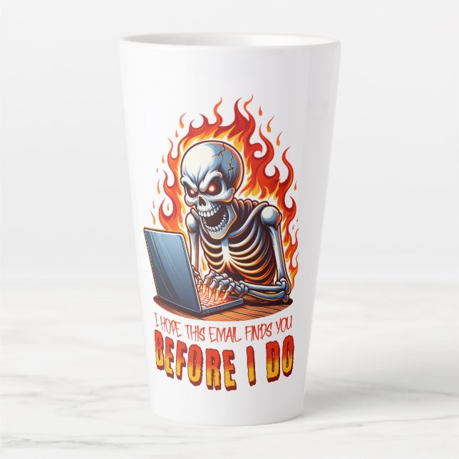 Tasse Latte J'espère que cet email vous trouvera avant que je  (Devant)