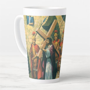 Tasse Latte Jésus-Christ portant la Croix jusqu'à sa Crucifixi