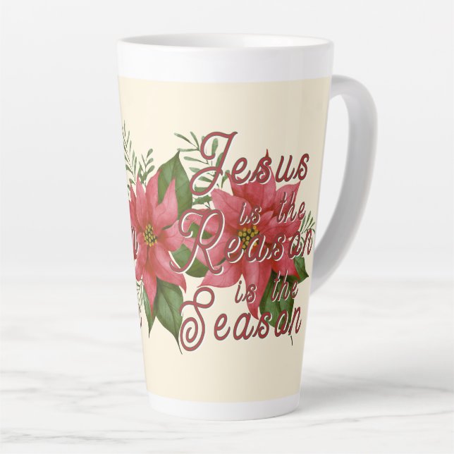 Tasse Latte Jésus est la raison de la saison (Angle droit)
