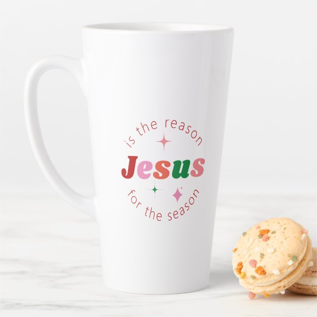 Tasse Latte Jésus est la raison Festive Noël saison (En situation)