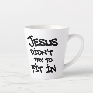 Tasse Latte Jésus n'a pas essayé de s'intégrer Graffiti Grunge
