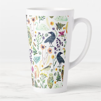 Tasse Latte Jeté décoratif à motif botanique inspiré de la nat