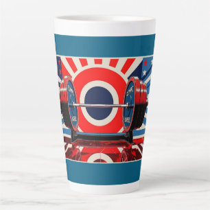 Tasse Latte Jeu de cloches olympique Patriotique Art Pop
