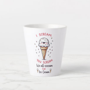 Tasse Latte Jeu de crème glacée mignonne