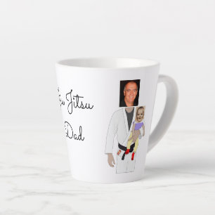 Tasse Latte Jiu Jitsu Papa Custom Photos et paroles