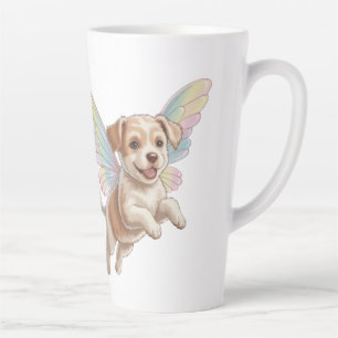 Tasse Latte Joli chiot avec des ailes de fée lumineuses — Anim