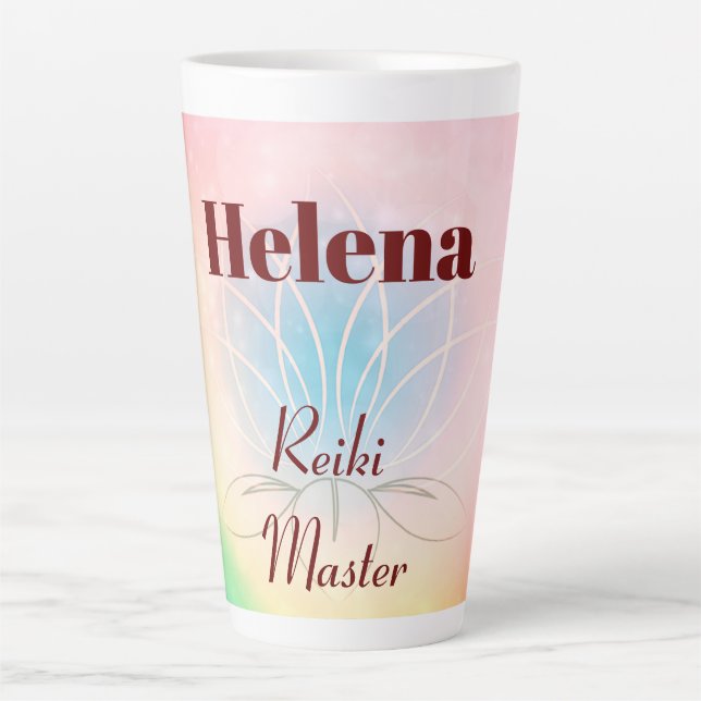 Tasse Latte Joli design personnalisé Reiki Master (Devant)