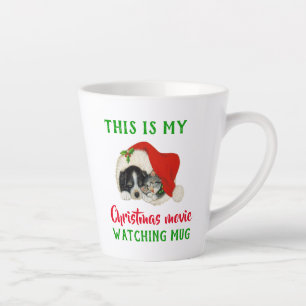 Tasse Latte Joli film de Noël regarder Vintage