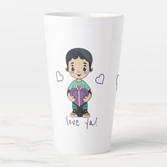 Tasse Latte Joli garçon Kiss (Devant)