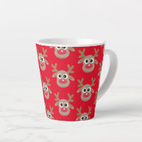 Joli Noël Reindeer Cartoon Motif Rouge