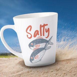 Tasse Latte Jolis Sardines Salés d'Été Européen Risographe  