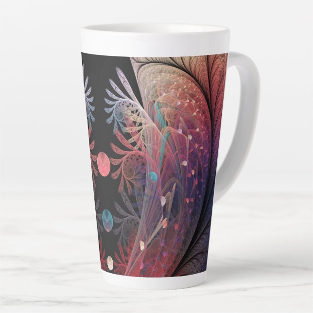 Tasse Latte Jonglage Abstrait Art moderne Imaginaire fractal (Angle droit)