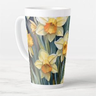 Tasse Latte Jonquilles de printemps