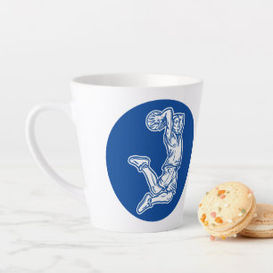 Tasse Latte Joueur de basket-ball faisant Slam Dunk Light Desi
