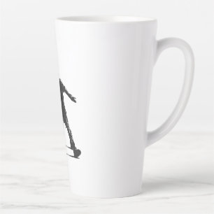 Tasse Latte Joueur de Pickleball Silhouette Sport Design