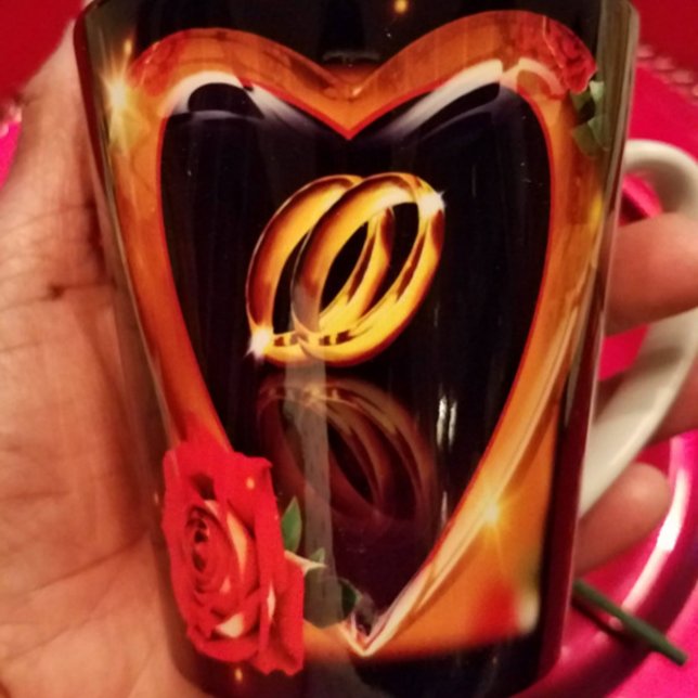 Tasse Latte Jour de mariage d'amour véritable  (Créateur téléchargé)